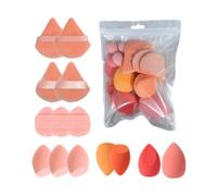 Fugue de maquillage - éponges de mélange pour le maquillage, applicateurs non-latex, souffles de poudre | 9x9x6cm Soft beauty blendr set, éponges de fondation pour l'application, maquillage prof