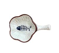 FUHAI-666 Assiette à goûter Ce petit plat en céramique peut servir à contenir de la vinaigrette, du ketchup, crème, etc