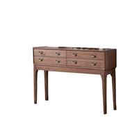 FUHAI-666 Autel Bouddhiste Chinois Table Console en Bois Massif Noyer Noir Vintage(Petit)