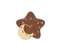 FUHAI-666 Horloge Murale Wall Clock for Living Room Silent Art for Home Decor -No Drilling Required(Grand)