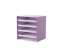 FUHAI-666 Porte-fichiers Organisateur de Papier for organisateurs d'espace Travail, bac à courrier 5 Niveaux, Organisation fichiers Bureau(Purple)