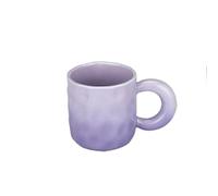 FUHAI-666 Tasses à café Tasse à anse grossière, 1 ensemble de tasses café dégradées, 10,15 oz(Purple)