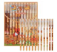 FUHAMJ 12 Stylos Capybara Effaçables Rétractables - Pointe Fine 0,5 mm, Idéaux pour l’École, le Bureau, le Bullet Journal, l’Écriture Créative - Cadeau Mignon pour Filles et Garçons