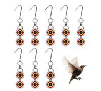 FUHAMJ 16Pcs Disques Réfléchissants Pour Effrayer Les Oiseaux, Effaroucheur Oiseaux, Réflecteurs D'Oiseaux Pour Éloigner Comme Les Pigeons, Migrants, Adaptés Pour Jardin, Porche, Fenêtres (A)