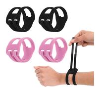 FUHAMJ 2 Paire Attelle De Poignet Pour Lésions Tfcc, Soutien Léger Et Respirant, Design Ouvert Ulnaire, Velcro Ajustable,Pour Sport Et Quotidien(Noir Et Rose)