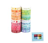 FUHAMJ 20 Rouleaux Washi Tape Set, Masking Tape,Ruban Adhésif Décoratif Coloré À Motifs, Scotch Décoratif