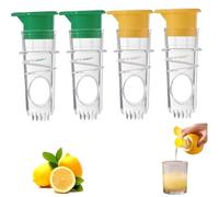 FUHAMJ 4 Pièces Presse Citron Manuel, Pressecitron Et Orange Avec Base Antidérapante, Presse Agrume Manuel Pour Cuisine, Bar, Restaurant, Facile À Nettoyer