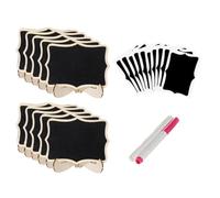 FUHAMJ Mini Ardoise pour Menu du Jour, Tablette Ardoise Personnalisable pour Enseignes Buffet, Étiquettes Mariage, Décoration Boulangerie, Accessoire Marqueur Craie Inclus, Set de 1