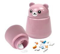 Fuhesgu Broyeur de Comprimés Portable, Ecrase Médicament Ourse, Rose