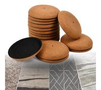 Fuhesgu Lot de 16 Patin Glisseur pour Meuble Lourd, Grands Patins pour Meubles Patins Ronds de 9 CM Glisseurs en Feutre pour Meubles Lourds Patin de Meuble pour Déménagement de Meubles, Marron