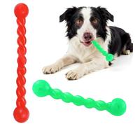 Fuhesgu Lot de 2 Jouets à Mâcher en Caoutchouc, Jouet pour Chiens Jouet à Mâcher en Caoutchoucs Bâtons de Dentition pour Chiens Jouets Spirale en Caoutchouc Nettoyage des Dents pour Chiot et Chien