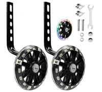 Fuhesgu Lot de 2 Roues Stabilisatrices Universelles pour Vélo d'Enfant, Roue Auxiliaire Stabilisateurs de Vélo pour Enfants Stabilisateur Velo Enfant Roulette Velo Enfants Roues de Support pour Vélo