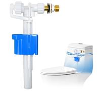 Fuhesgu Vanne de Remplissage Universelle pour Réservoir de Chasse d'Eau G3/8" et G1/2" Vanne de Remplissage de Réservoir de Toilette Flotteur Chasse D'eau WC Mecanisme Robinet Chasse D'eau WC Réglable