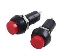 Fuhjythy 2pcs 2Pin SPST OFF- (ON) O Interrupteur a bouton-poussoir momentane Normalement ouvert