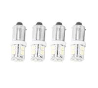 Fuhjythy 4X T11 BA9S 233 Bayonet 10 SMD LED Car Wedge Ampoule LatéRale IntéRieure Blanc