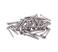 Fuhjythy 50 Pcs Boulons À Tête Bombée À Tête Bombée N ° 6-32 X 1 1/4 Pouce Argent