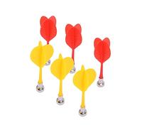Fuhjythy 6 x Cible Rouge Jaune fléchettes magnétique Aile Plastique