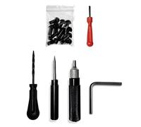 Fuhjythy 7 Pièces Voiture Moto Pneu Réparation Plug Outils Ensemble Pneu Roue Kit de Réparation Champignon Prise Sonde Buse