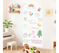 FUHSY Tableau noir magnétique pour enfants - 100 x 45 cm - Tableau noir magnétique - Pour le mur - Décollez et collez - Tableau autocollant multifonction