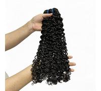 FUIBEJAE #1B Cheveux humains bouclés humides et ondulés, paquets de cheveux humains brésiliens Remy non traités, extensions de tissage bou s, cheveux noirs bouclés pour femmes, 1 paquet,22inch