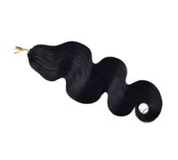 FUIBEJAE #1B Vague Corporelle Boucles Crochet Tresse Extensions de Cheveux Humains Sans Nœud Pré-Séparées de Tresse Vierge Tresses Invisibles Paquets de Cheveux pour Femmes Noires 100G,12inch