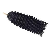 FUIBEJAE #1B Vagues Profondes Bou s Plumes Tresses Crochet Extensions de Cheveux Humains Sans Nœud Pré-séparées Cheveux Vierge pour Tressage Tresses Invisibles Paquets de pour Femmes 100G,12inch