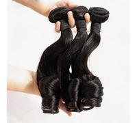 FUIBEJAE 8A Cheveux Brésiliens 3 Paquets de Cheveux Humains Bouclés et Rebondissants Doublement Triés Extensions de Cheveux Humains Brésiliens Courts et Bouclés Non Traités Tissage,12inch/3bundles