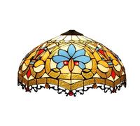 FUIBEJAE Abat-Jour en Verre teinté de Style Baroque de 16 Pouces, Remplacement adapté pour Lampes de Table, lustres, lampadaires, suspensions et plafonniers