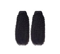 FUIBEJAE Cheveux brésiliens 3 paquets bouclés 4C Cheveux humains double tirés Extensions de cheveux brésiliens Remy non traités Cheveux humains Tissage bouclé court pour toute la tête,20 22inch