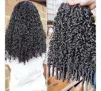 FUIBEJAE Cheveux humains bouclés birmans 3 paquets cheveux humides et ondulés Cheveux humains brésiliens Remy non traités Extensions de tissage bouclées Cheveux Boucles pour femmes noires,18 20 22inch