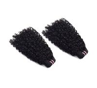 FUIBEJAE Cheveux humains brésiliens 2 paquets de mèches bouclées Pixie Extensions de tissage en cheveux humains Non traités Cheveux vierges pour femmes noires,20 22inch