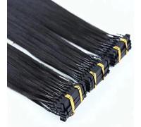 FUIBEJAE Extension de cheveux humains 6D de première génération Machine 6D Connexion rapide de rainure sans piste à la tête Véritable extension de cheveux humains, 10 rangées,24inch