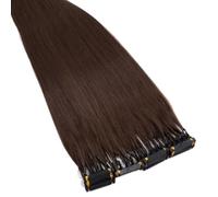 FUIBEJAE Extensions de cheveux 6D Connexion facile rapide sans trace Génération d'extension de cheveux humains 6D Deux cheveux vierges Remy de 5 dents adaptés au cosplay, 20 rangées,14inch(35cm)