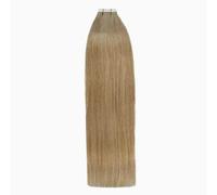 FUIBEJAE Extensions de cheveux à bande adhésive, 50G 20 pièces blond clair cheveux humains Remy lisses, extensions invisibles à bande avec pointes épaisses pour femmes et filles,#6,18inch