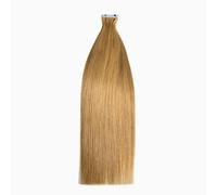 FUIBEJAE Extensions de cheveux à bande adhésive, 50G 20 pièces blond clair cheveux humains Remy lisses, extensions invisibles à bande avec pointes épaisses pour femmes et filles,#10,24inch