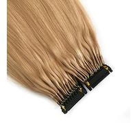 FUIBEJAE Extensions de cheveux humains 6D de première génération Extensions de cheveux invisibles 6D Cheveux raides bruns Extensions de cheveux lisses cachées pour femmes, 10 rangées,16”