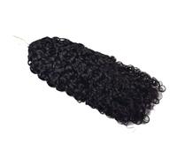 FUIBEJAE Extensions de cheveux humains à tresses au crochet pré-torsadées Ondulation profonde lâche Bouclés Plumes Sans nœud Pré-séparées Extensions de cheveux vierges,Pixie curly,12inch