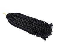 FUIBEJAE Extensions de cheveux humains à tresses au crochet pré-torsadées Ondulation profonde lâche Bouclés Plumes Sans nœud Pré-séparées Extensions de cheveux vierges,Pissy two,12inch