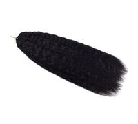 FUIBEJAE Extensions de cheveux humains à tresses au crochet pré-torsadées Ondulation profonde lâche Bouclés Plumes Sans nœud Pré-séparées Extensions de cheveux vierges,Kinky straight,12inch