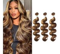 FUIBEJAE P4/27# Vagues du corps 3 paquets de cheveux humains bouclés brésiliens vierges Remy non traités, cheveux lisses en extensions rapides pour femmes noires,Body,22 24 26inch