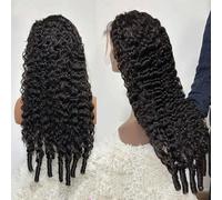 FUIBEJAE Perruques Frontales en Dentelle 13x4 HD Deep Wave Bouclées Birmanes en Cheveux Humains, Densité 150%, Perruque Brésilienne Vierge Ondulée Humide, Vague Ananas pour Femmes Noires,14INCH