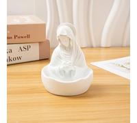Fuikupe Chapelet souvenir de la Vierge Marie 14 cm, statue de Notre-Dame de Grâce, bol catholique de la Vierge Maria, figurine de mère bénie cadeau pour femme, décoration d'intérieur religieuse