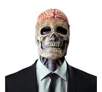 Fuikupe Masque d'Halloween avec mâchoire mobile pour cosplay, Halloween, fête, tête de mort (couleur 2)