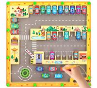 FUIOCOCP Labyrinthe Magnétique, Jeux Montessori 3 4 5 6 7 8 Ans Jeu de Société en Bois Alphabet Puzzle Jouet Lettres Enfant Jeu Éducatif Voyage Cadeau Anniversaire Noël pour Ado Garçon Fille