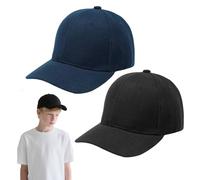 FUIPVGI 2 Pièces Casquette de Baseball Enfants Garçon Fille Coton Casquette pour Enfant de Anti-Soleil Sunhat Réglable Chapeaus de Baseball Été Chapeux Unisexe (Noir, Navy)
