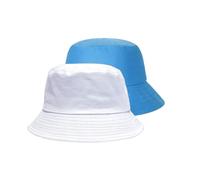 FUIPVGI 2 Pièces Chapeau de Soleil Chapeau de Pêcheur d'été,Chapeau de Soleil d'été avec Protection UV,Chapeau de Pluie pour Femmes Hommes Sports Randonnée Voyages Camping(Blanc Bleu)