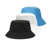 FUIPVGI 3 Pièces Chapeau Seau d'Été,Chapeau Seau 3 Couleurs Chapeau de Soleil, Protection UV Casquette de Pêcheur Casquette de Pêche, pour Unisex pour la Chasse Camping Randonnée Voyage Pêche (3 PCS)