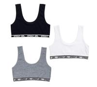 FUIPVGI 3 Pièces Soutiens-Gorge Fille Brassières Soutiens-Gorge de Sport Fille en Coton, Bra Gilet sous-vêtements Bustier Fille, Brassières pour Fille sous-vêtements 8 à 14 Ans (3 Couleurs)