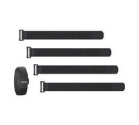 FUIPVGI 4 Pièces Attache Cable et Boucle, Sangles Scratch, Attaches de Câble Sangle Réutilisable, Scratch Attaches de câble en Nylon, Attache Cable Scratch, Attache Cable 5 x 90cm (Noir)