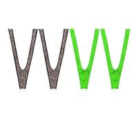 FUIPVGI 4 Pièces Borat Mankini String pour Homme V Sling Thong ManThong Maillot de Bain String Cadeau Halloween Noël, Taille Unique